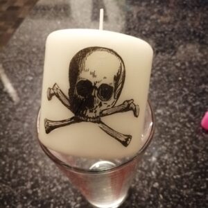 Skull scented Candle